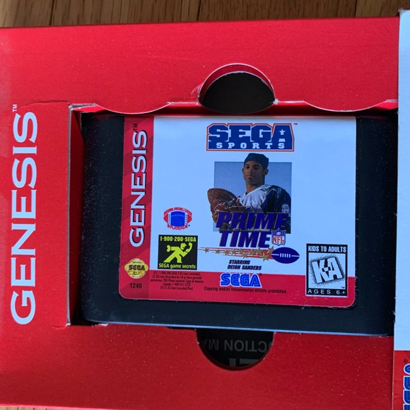 Deion Sanders Vintage 90’s Sega Genesis Game, Prime Time!! - Picture 3 of 6